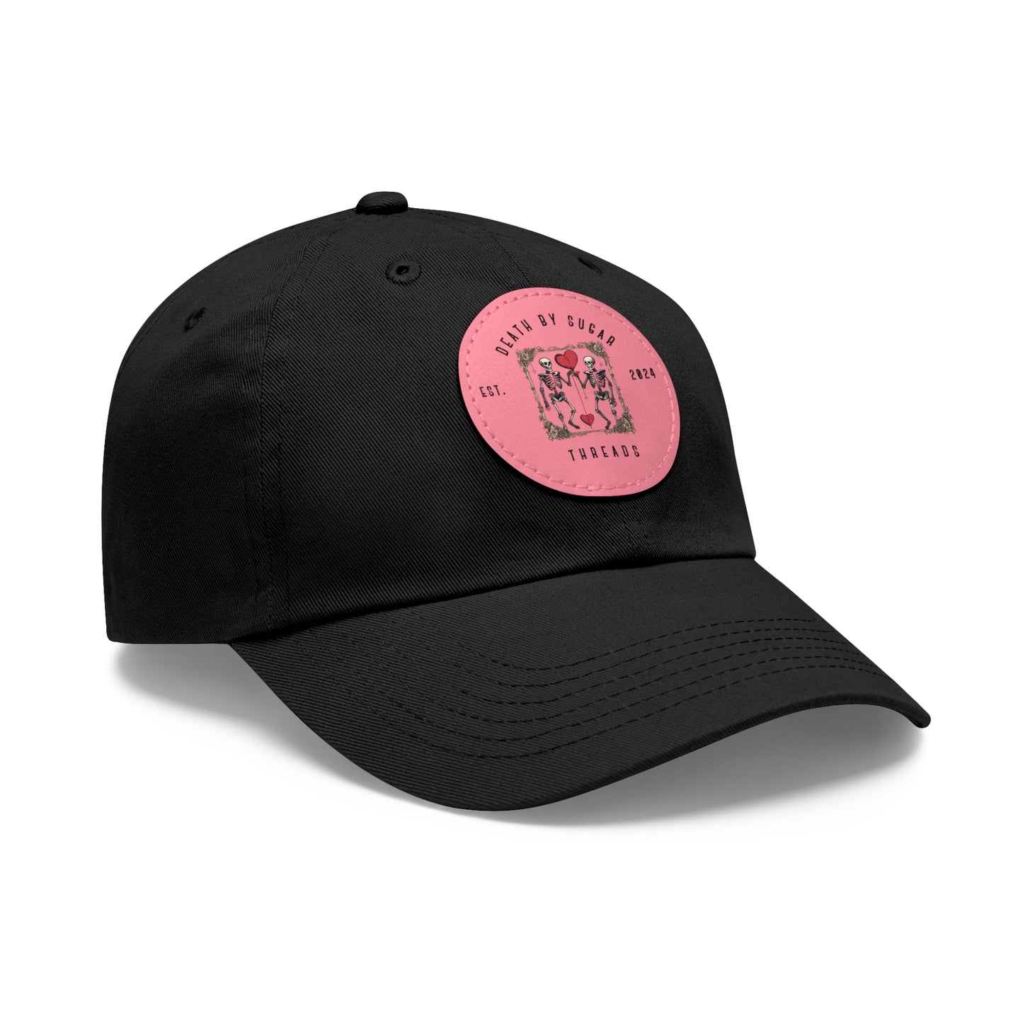 Death By Sugar Threads Hat with Leather Patch (Round)