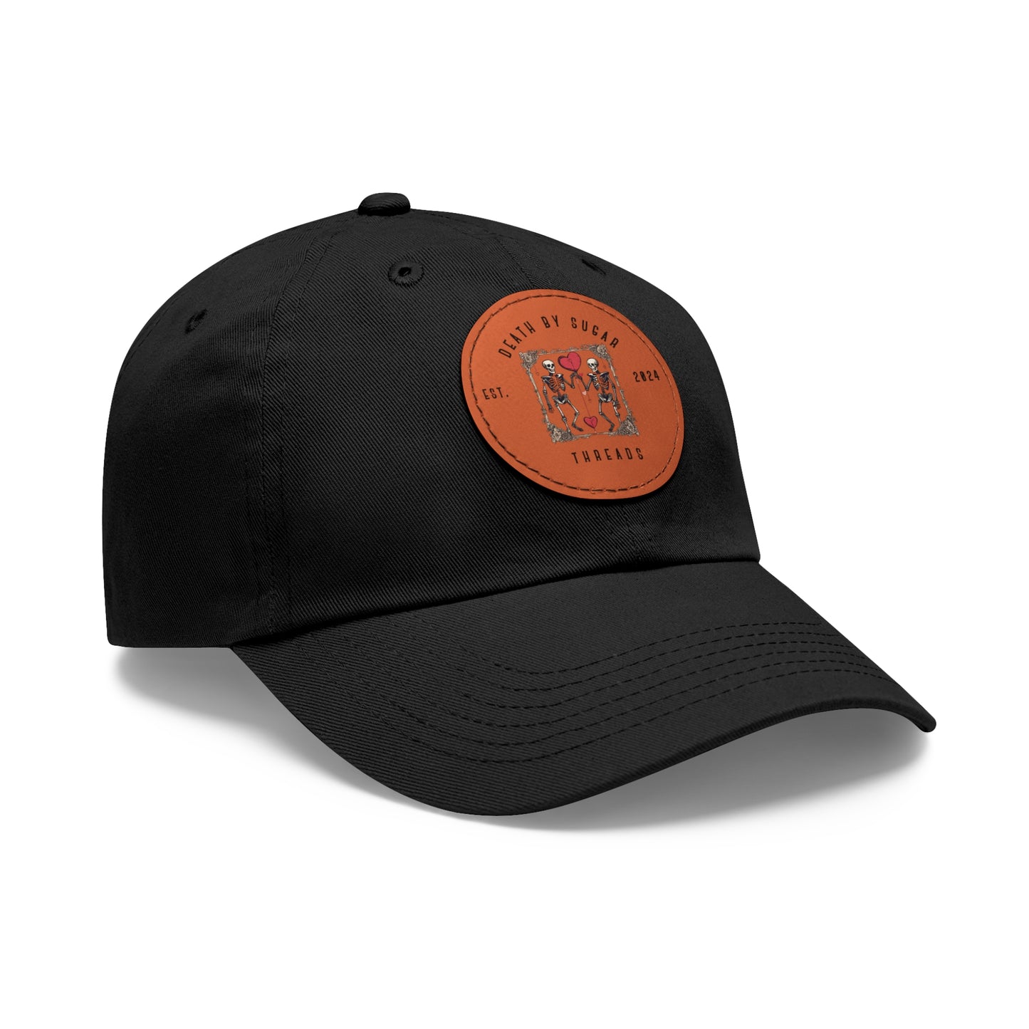 Death By Sugar Threads Hat with Leather Patch (Round)