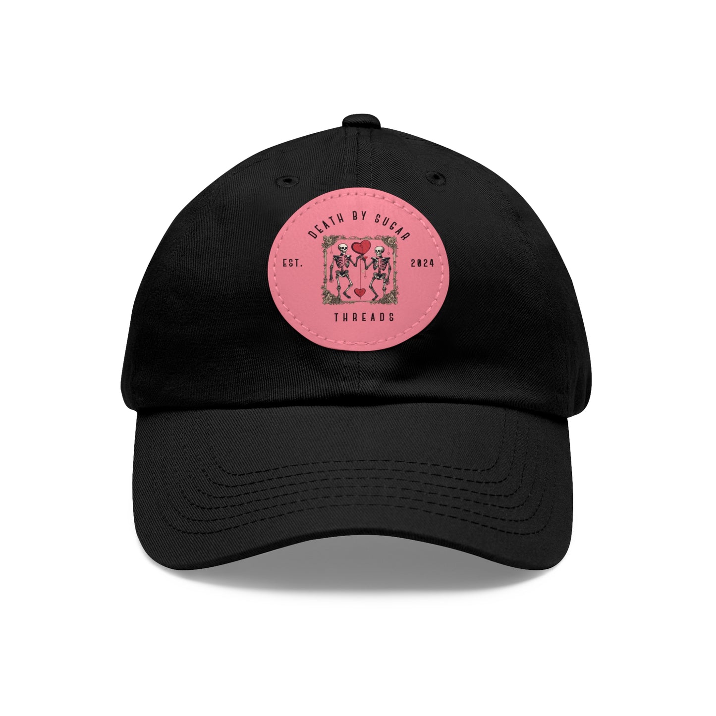 Death By Sugar Threads Hat with Leather Patch (Round)